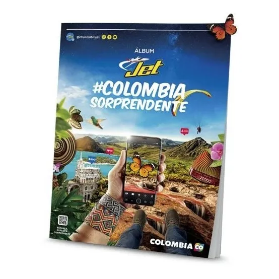 Álbum Chocolatina Jet Colombia Sorprendente + 90 Cromos