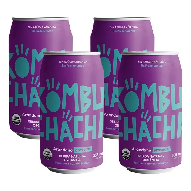 Kombuchacha Cero Arandano 355ml - 4un
