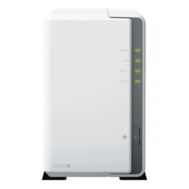 Servidor Nas Synology DS223j 2 Bahías Hasta 32 Tb Sin Discos