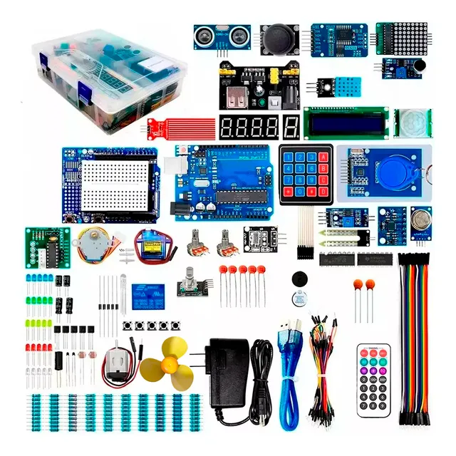 Kit Completo Educativo Premium Para Arduino Uno R3 Dip Caja Tecneu