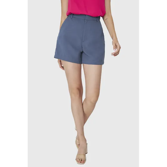 Short Básico Formal Azul Acero Nicopoly