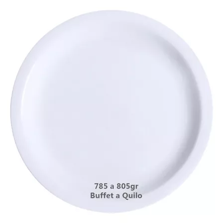 30 Prato Raso Buffet Kilo Peso 785 A 805gr Porcelana Schmidt