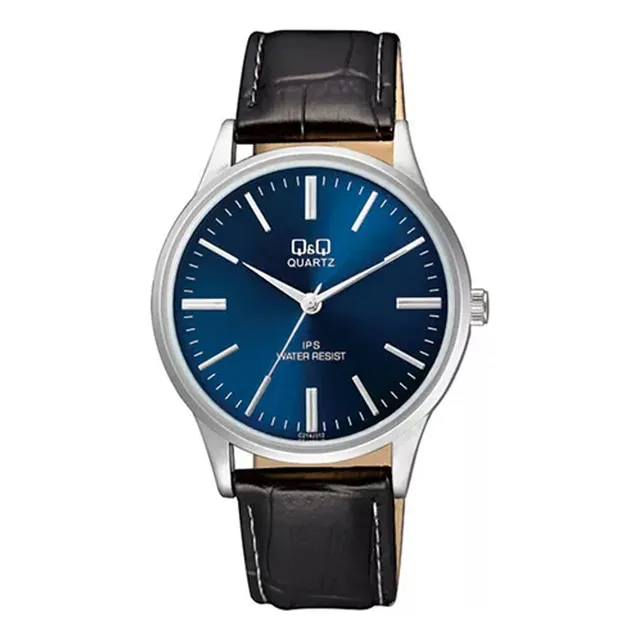 Reloj Q&q Hombre Cuero Negro - Md2