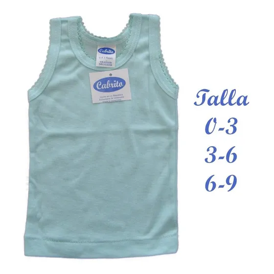 Camisetas De Bebé Con Encajes Marca Cabrito (3 Unidades)