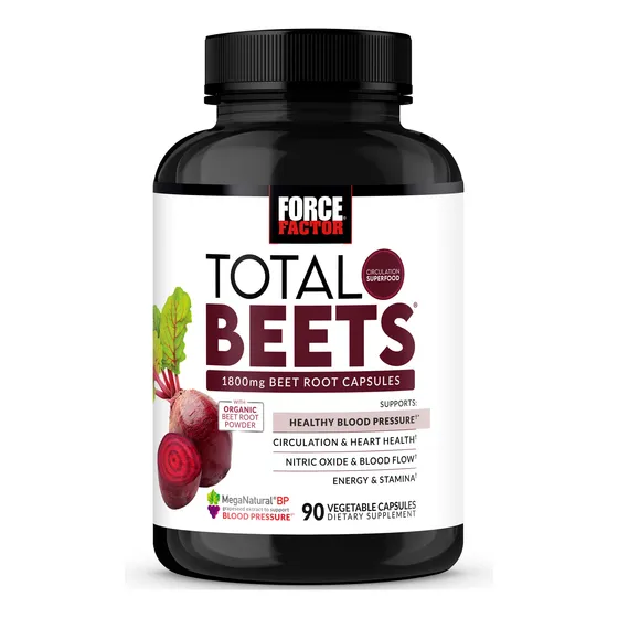 Suplemento Force Factor Total Beets Blood Pressure 90 Cápsul