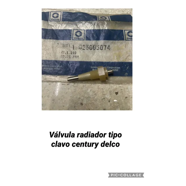 Valvula Radiador Tipo Clavo Century 2.8 Delco