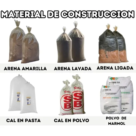 Materiales De Construcción (arena, Cal, Polvo De Mármol)