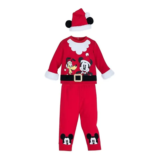 Conjunto Mickey Y Pluto Navidad Algodon 18-24 Meses