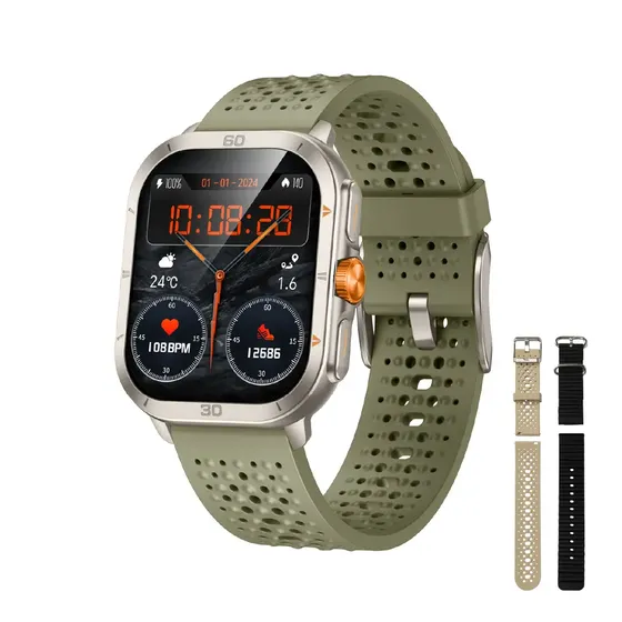 Smartwatch Olsen Reloj Inteligente Amoled Touch Llamadas - Verde | Cuotas sin interés