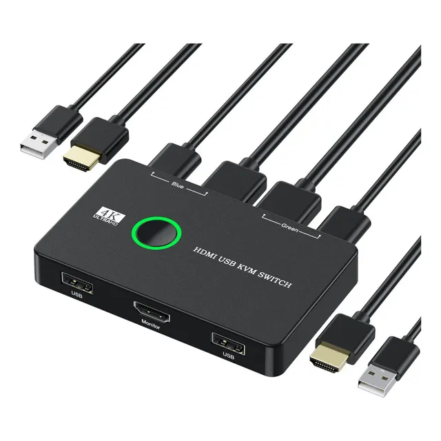 Conmutador Kvm Hdmi Switch 4k 60hz Para 2 Computador Usb2.0