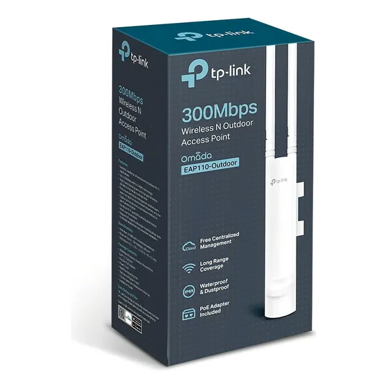 Ponto de acesso TP-Link externo sem fio N 300Mbps EAP110-Outdoor
