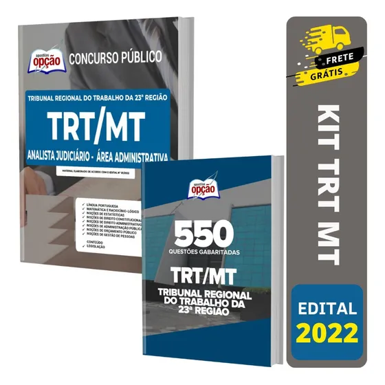 Kit Apostila Trt Mt - Analista Área Administrativa + Testes