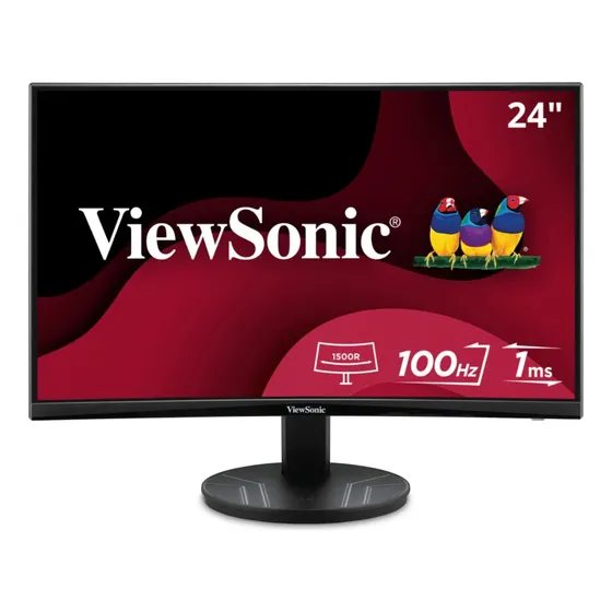 Monitor Viewsonic 24  Fhd Curvo 1ms 100hz Va2416c Tranza