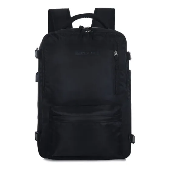 Mochila De Viaje Travel Tech 16957-8 Negro Diseño Liso 24L
