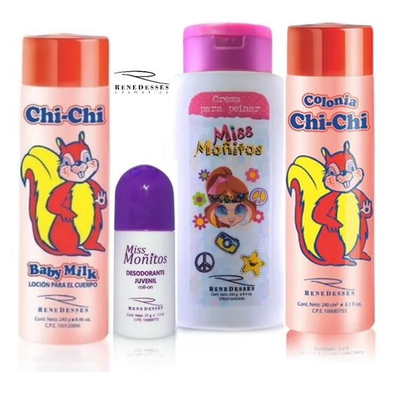 Colonia Chichi + Desodorante Mm + Crema P/peinar + Baby Milk