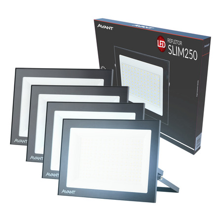 Kit 4 Refletor Led Slim 250w 6500k Holofote Ip66 E Dps Avant Luz Branco Frio 6500k Kit 4 Refletor Led Slim 250w 6500k Holofote Ip66 E Dps Avant Luz Branco Frio 6500k