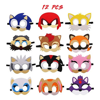 Antifaz Erizo Sonic Para Fiesta Infantil 12 Piezas Niños Antifaz Erizo Sonic Para Fiesta Infantil 12 Piezas Niños