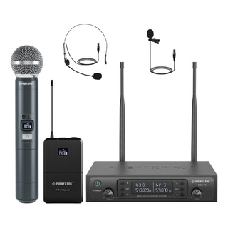 Sistema De Micrófono Inalámbrico Dual Uhf Phenyx Pro Ptu-71b Sistema De Micrófono Inalámbrico Dual Uhf Phenyx Pro Ptu-71b