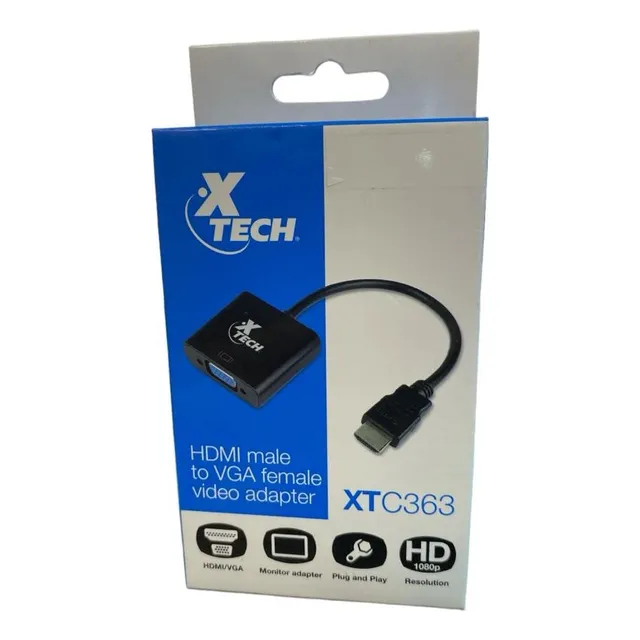 Cable Hdmi A Vga Xtech Full Hd 1080p
