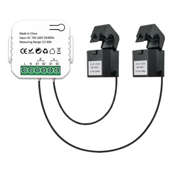 Medidor Energía Solar Wifi Bidireccional 80a Tuya Smart
