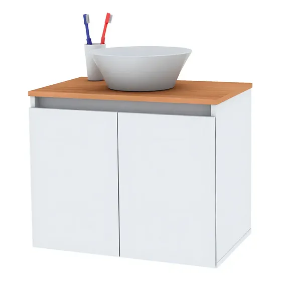 Vanitory Flotante Vf6 Blanco Melamina Centro Estant