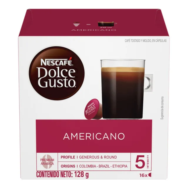Cápsulas De Café, Dolce Gusto, Americano