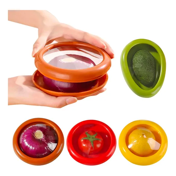 Recipientes Porta Frutas Verduras Hermeticos Refri 4 Color Mixto