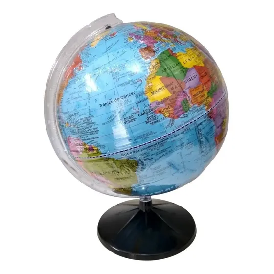 Globo Terrestre Tátil Braille - Alto Relevo - 43cm Total