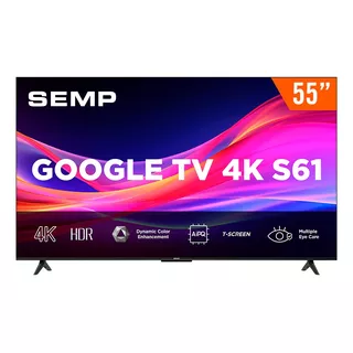 Smart Tv Google Tv Led 55 Ultra Hd 4k Semp 55s61 Bluetooth Smart Tv Google Tv Led 55 Ultra Hd 4k Semp 55s61 Bluetooth