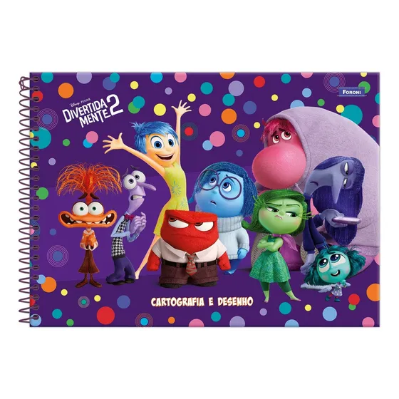 Caderno De Desenho E Cartografia Divertidamente 2 - Foroni Cor Roxo