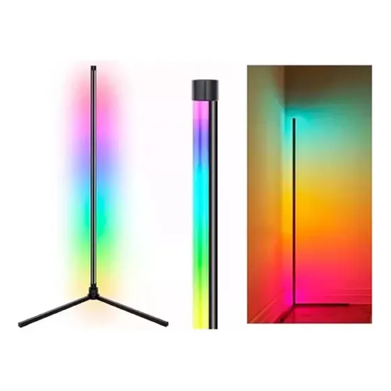 Lampara De Esquina Pie Usb Luces Led Rgb Ambiente