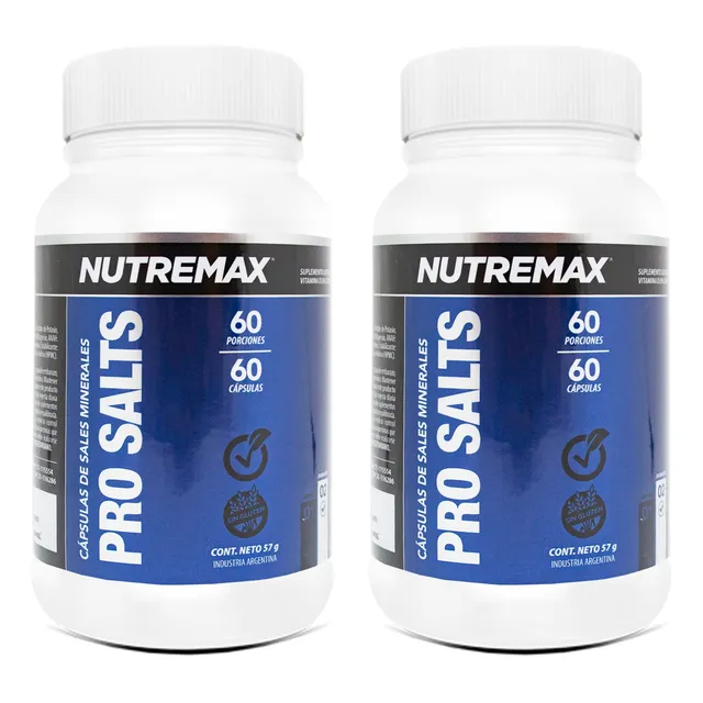 Nutremax X2 Pro Salts Capsulas Electrolitos Hidratacion 60c