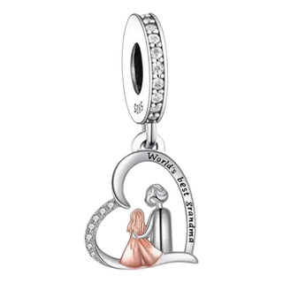Charm O Dije De Abuela O Abuelita Y Nieta. Plata 925. Único Charm O Dije De Abuela O Abuelita Y Nieta. Plata 925. Único