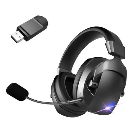 Audífonos Gamer Bluetooth Diadema Micrófono Diafragma 50mm Negro