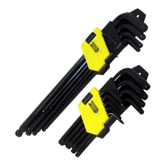 Kit Jogo Chave Allen Hex /torque / Bola /  Longa 18 Peças 