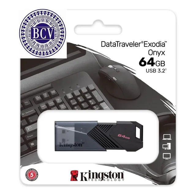 Pendrive Kingston Datatraveler Exodia 64gb Usb 3.2 Onyx