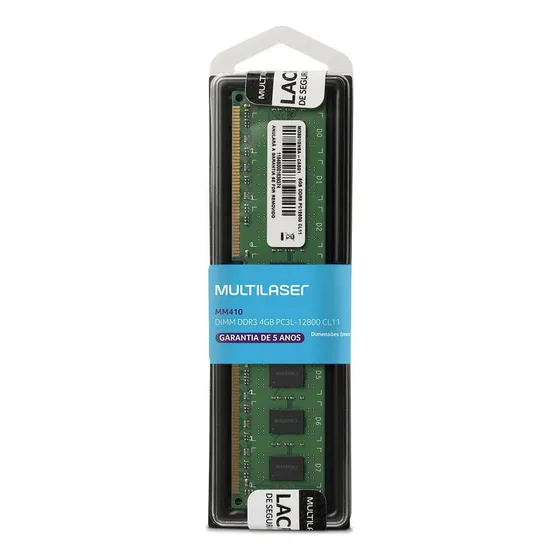 Memória RAM verde 4GB 1 Multilaser MM410