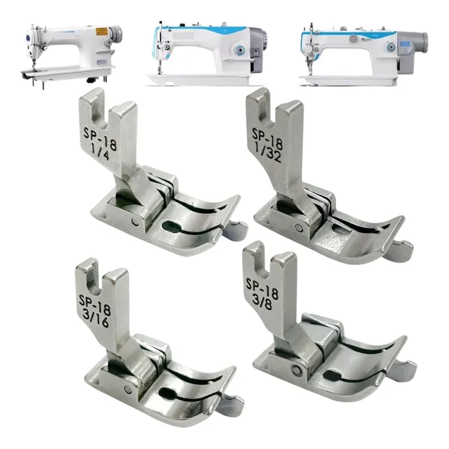 Kit 4 Calcador Pesponto Reta Industrial C/ Guia Direito Sp18