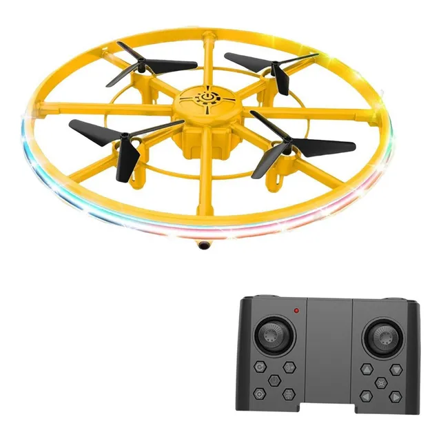 Ufo Mini Drone Hélices Full Protect Con Luz Led Para Niños