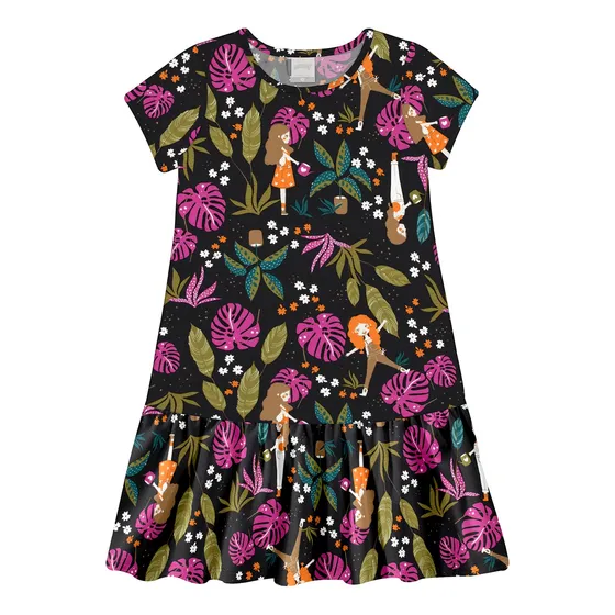 Vestido De Niña Alakazoo Estampado Casual Verano Mvd Sport