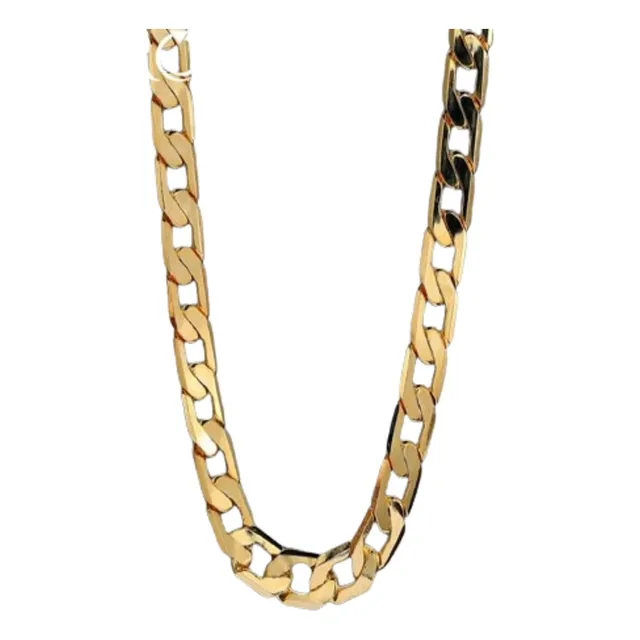 Cadena Lomo De Corvina  Para Hombre. Baño De Oro. Collar