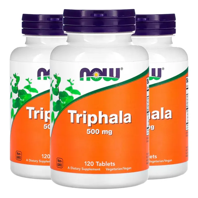 Triphala 500mg 120 Tabs Importado 3un Now Foods
