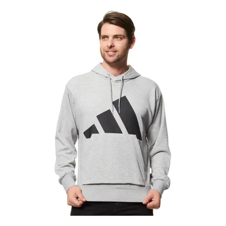 Moletom Masculino Big Logo adidas G Cinza Liso