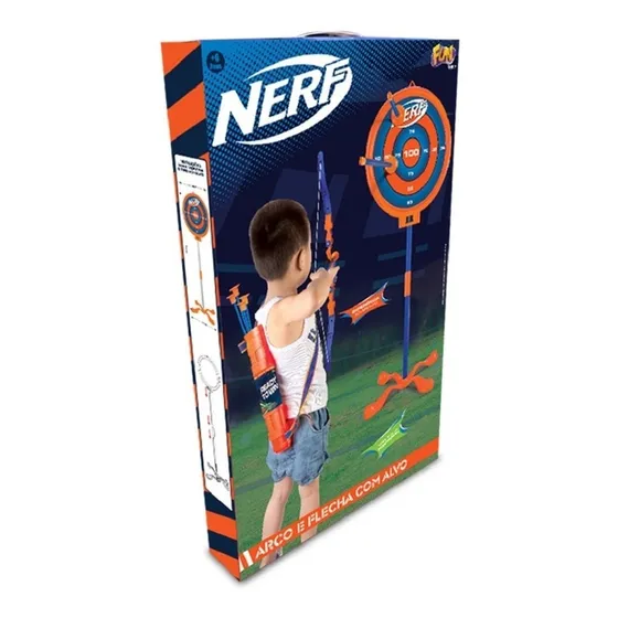 Nerf Lançador Arco E 4 Flechas Com Alvo F00562 Fun