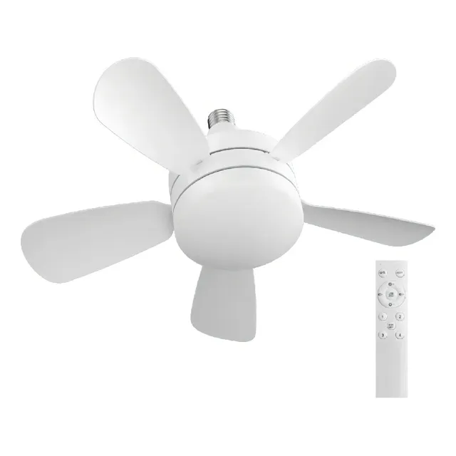 Ventilador Techo 5 Aspas Con Luz Portalamparas 3 Velocidades Estructura Blanco Aspas Blanco Diámetro 45 Cm Frecuencia 50 Material De Las Aspas Plástico