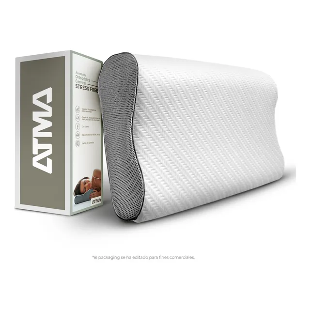 Almohada ortopédica cervical de Memory Foam Atma Stress Free hipoalergénica