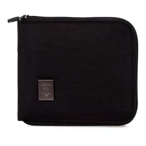 Billetera Victorinox Zip-Around Documents 611970 color black de nailon - 10cm x 11cm x 2cm