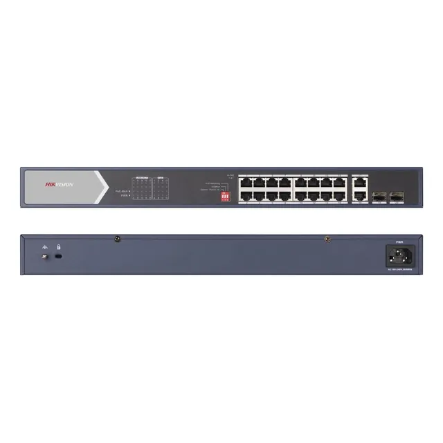 Switch Poe+ No Administrable 16 Puertos 100mbp Ds-3e0520hp-e