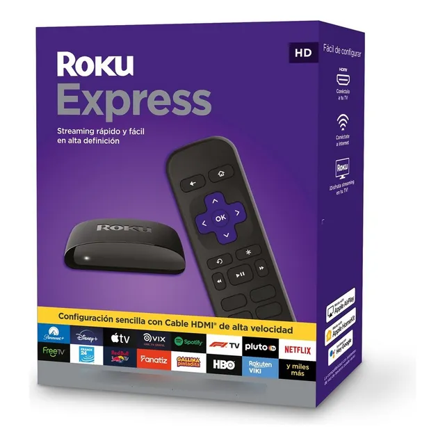 Roku Express Hd Convertidor Smart Tv (disney +, Netflix) Color Negro Tipo de control remoto Estándar