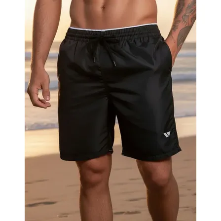 Short Liso Masculino Bermuda Academia Fitnes Treino Praia